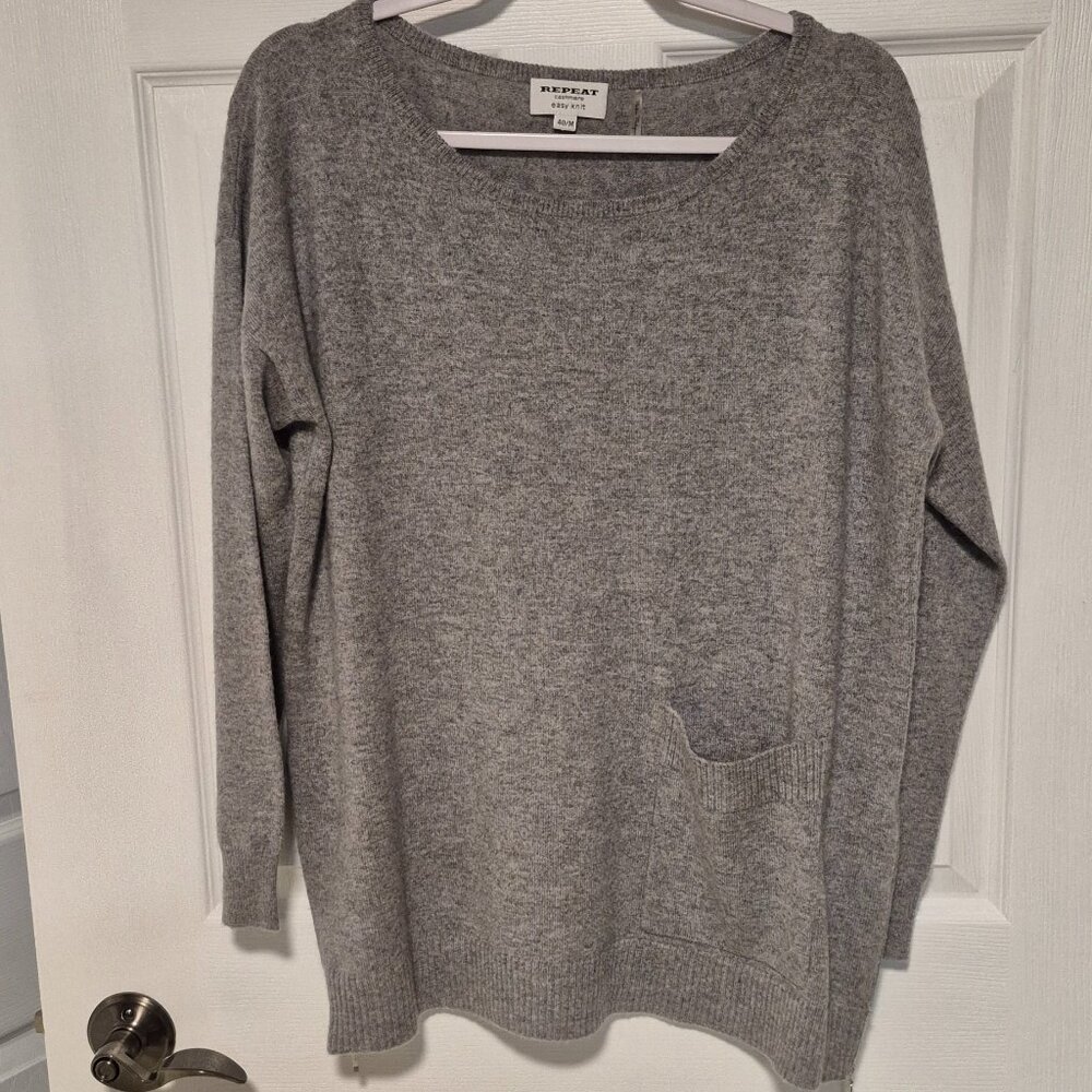 REPEAT 100% Cashmere Easy Knit Tunic sweater.  40/M